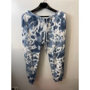 A:Glow‎ Womens Sweat Pants Blue Tie-Dye Size L